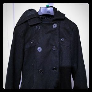 New look black pea coat